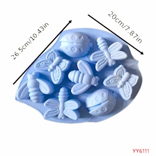 YY6111 Arı Kelebek Yusufcuk Ve Uğur Böceği Silikon Kalıp